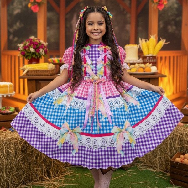 Vestido Marie Junino Laço da Alegria